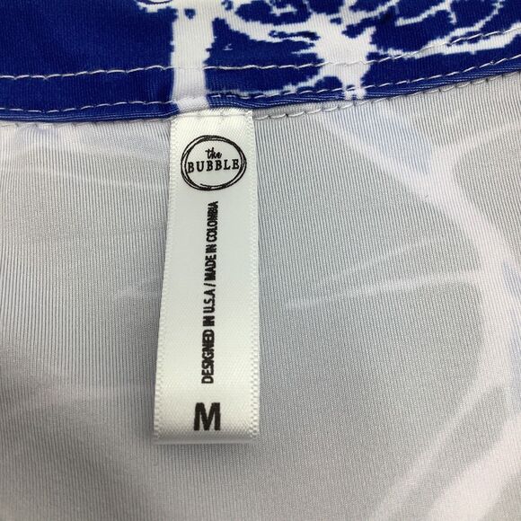 The Bubble Womens Birdie Polo Golf Tennis Top Blue‎ Floral Size Medium NWT - Picture 7 of 9